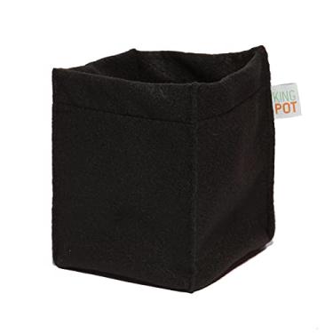 Imagem de Vaso Pantas 2 Litros Feltro Quadrado Decoração (Preto)