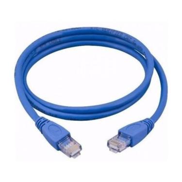 Imagem de Cabo de Rede Ethernet Lan Rj45 Cat 5 Utp Azul - 5 Metros