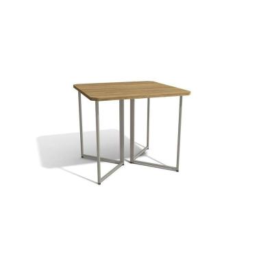 Imagem de Mesa Gâmbia Níquel Com Tampo Freijó 90cm