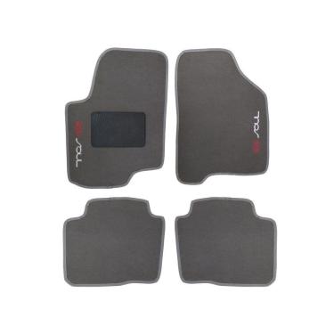 Imagem de Kit Tapete Carpete Kia Soul 2012 Até 2019 Cinza
