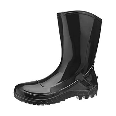 Imagem de Bota Pvc Cano Medio Preta S/Forro 43