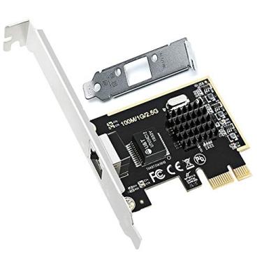 Imagem de Adaptador de rede Ethernet Gigabit PCIe 100M/1000M/2.5G Placa LAN RTL8125 NIC para Windows/Linux/MAC com perfil baixo
