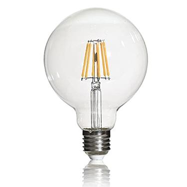 Imagem de Edison led lâmpada de filamento grande lâmpada global 15w lâmpada de filamento e27 lâmpada interna de vidro claro AC220V 1PC,G80