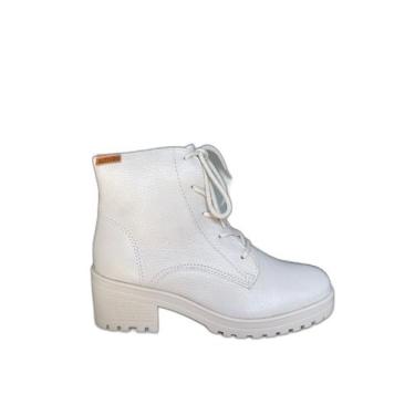 Imagem de Bota Coturno Feminino Bottero Couro Burnish Off White 335301