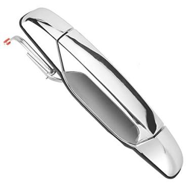 Imagem de NPAUTO alça de porta externa para substituição traseira esquerda lado motorista para 2007 2008 2009 2010 2011 12 13 Chevy Silverado, Tahoe, Avalanche, Suburban, GMC Sierra, Yukon XL, Cadillac Escalade, 80105, cromado