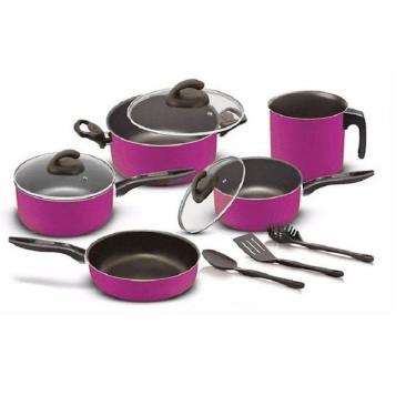 Imagem de Conjunto De Panelas Teflon Lilás Elegan Antiaderente