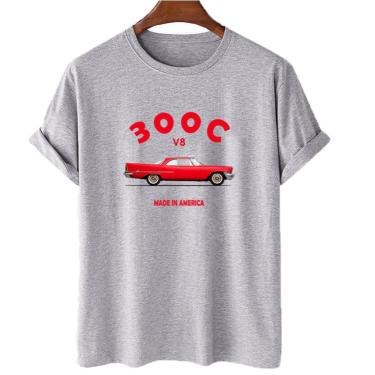 Imagem de Camiseta feminina algodao Cadillac 300C V8 Vermelho Carro