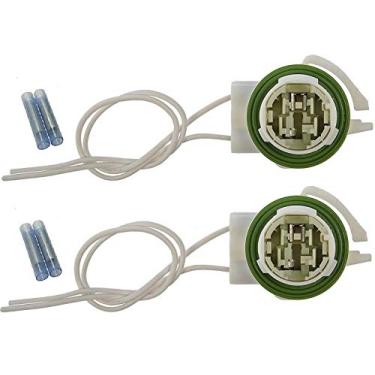 Imagem de Muzzys (Conjunto de TWO) Kit de reparo de soquete de arnês de arame de arame para soquete de porco, substitui GM 19258649, ACDelco LS94, Dorman 645-607, LED/padrão, 3157, 4157, 4114 lâmpadas, sinal de rotação, freio, luzes de corrida diurnas