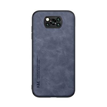 Imagem de Kepuch - Capa Silklike para Xiaomi Poco X3/X3 NFC - Case com Placa de Metal Embutida - Azul