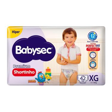 Imagem de Fralda Shortinho Babysec Premium Tamanho XG com 42 Fraldas Descartáveis