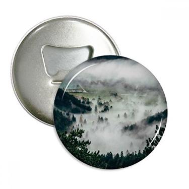 Imagem de Nuvens Ciência Florestal Natureza Cenário Abridor de Garrafas Imã de Geladeira Emblema Multifuncional