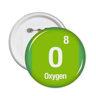 Imagem de Elemento químico oxigênio, alfinetes redondos, emblema, acessórios, decoração, 5 peças