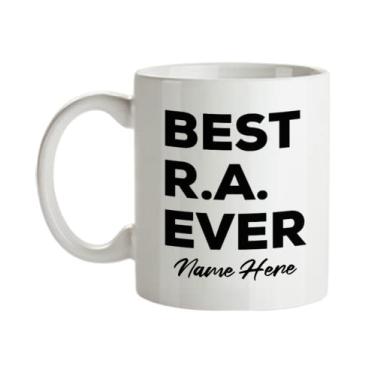 Imagem de Caneca RA personalizada, caneca Best R.A. Ever, presentes para RA, presente personalizado RA, ideia de presente de cesta de natal de aniversário RA, caneca RA personalizada