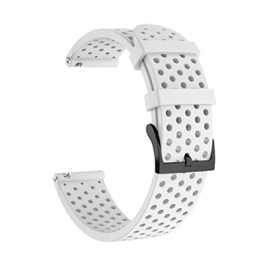 Imagem de KAPPDE Pulseira de silicone para relógio de 20 mm para SUunto 3 Fitness pulseira para Polar Ignite/2/Unite Smartwatch Belt Writband (Cor: Branco, Tamanho: para Polar Ignite 2)