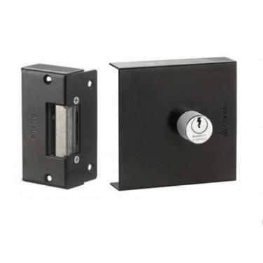 Imagem de Fechadura Eletrônica Portão Fn66 Amelco Alimentaçao Na Parte Móvel