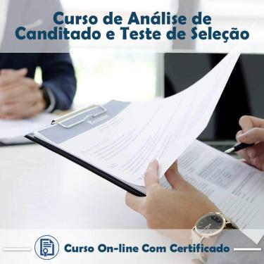 Imagem de Curso online em videoaula sobre Análise de Candidato e Teste de Seleção na Prática com Certificado + 2 brindes