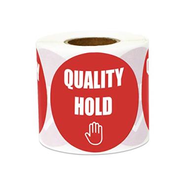 Imagem de Adesivos aceitos para controle de qualidade, inventário, receptor de armazém (pais), Quality Hold, 4 Rolls