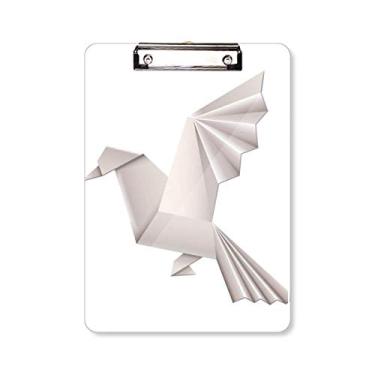 Imagem de Origami abstrato geométrico padrão de pombo prancheta pasta bloco de escrita placa de apoio A4