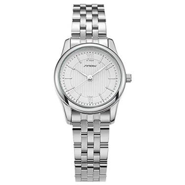 Imagem de Relógio Feminino de Quartzo Relógio de Pulso Casual Aço Inoxidável Clássico À Prova D'agua (C2)