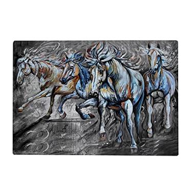 Imagem de ColourLife Quebra-cabeças quebra-cabeça presente para adultos, adolescentes, sete cavalos de corrida, vida selvagem, jogos de quebra-cabeça de madeira, 300/500/1000 peças, multicolorido