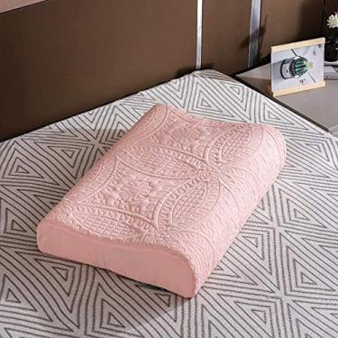 Imagem de Roupa de Cama Par de Fronha 100% Algodão Egípcio, Capa de Almofada de Óleo com cabeça de memória em látex impermeável red_30 * 50, Conjunto de Fronha de Seda com 2