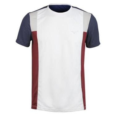 Imagem de Camiseta Soul Fit Branco Azul E Vermelho - Mizuno