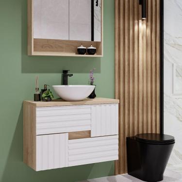 Imagem de Gabinete para Banheiro 80cm Bruna Darabas Agardi Branco