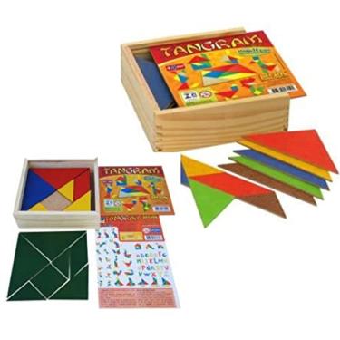 Imagem de Jott Play Tangram - Jogo Educativo Multicolorido em Madeira, 70 Peças