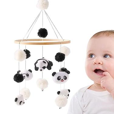 Imagem de cama com carrilhão vento madeira - Cama criança madeira Mobile Wind Chime,cama portátil para berçário infantil, carrilhão vento móvel para berço Pologmase