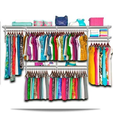 Imagem de Roupeiro aramado quarto pequeno closet feminino solteiro 3,10 BR