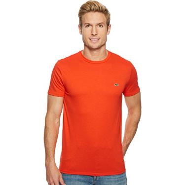 Imagem de Lacoste Camiseta masculina manga curta gola redonda algodão pima jersey sem ofertas, Vermelho brilhante, GG