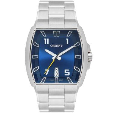 Imagem de Relógio ORIENT masculino azul prata quadrado GBSS1054 D2SX