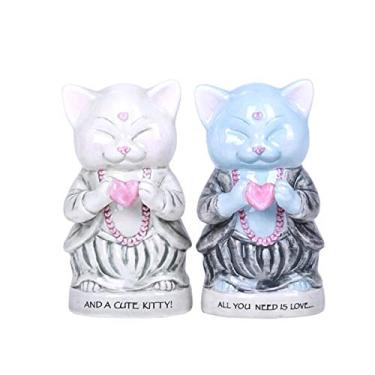 Imagem de Master Meow Meditation Love Kitty Salt & Pepper Shaker Set
