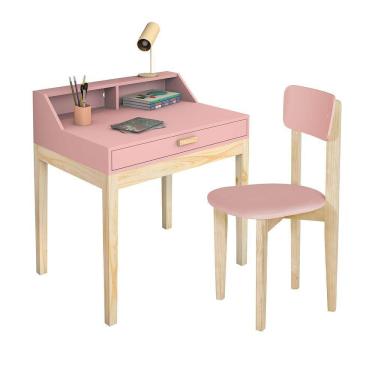 Imagem de Kit Mesinha de estudo com cadeirinha Infantil Rosa