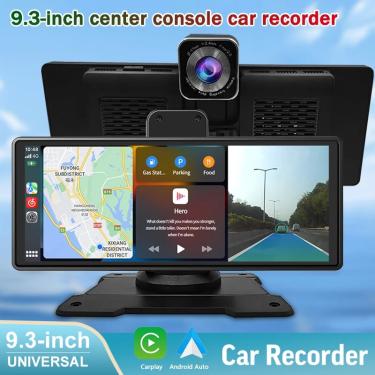 Imagem de Rádio do carro com câmera retrovisor  10 26 polegadas  gravação frontal  player multimídia  Android