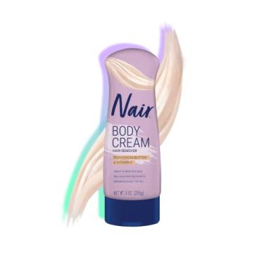 Imagem de Nair Loção removedora de cabelo, manteiga de cacau e vitamina E, 266 ml (pacote com 2)