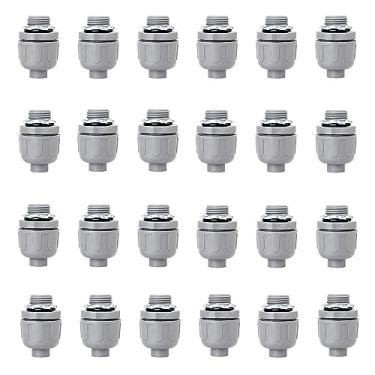 Imagem de Conector de conduíte flexível de PVC 1/5.1 cm, conector reto de 180 graus listado pela UL, conexões de conduíte elétrico não metálico (pacote com 24)