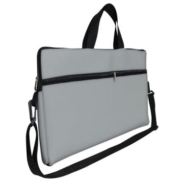 Imagem de Case Capa Maleta Premium Para Notebook Laptop de 17 e 17,3 com Alça de Mão Alça de Ombro e Zíper Lateral - Cinza
