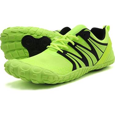 Imagem de Oranginer Sapatos masculinos descalços – bico grande – Minimalista Cross Training Tênis masculino, Verde, 38