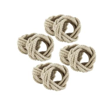 Imagem de Conjunto 4 Anéis para Guardanapos de Fibra Natural 6cm x 4cm - Wolff