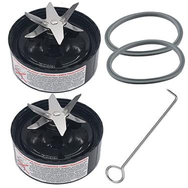 Imagem de 2 peças de lâmina enxuta Pro Extractor com anel de vedação e peças de reposição, compatível com NutriBullet Lean&Nutribullet Prime e Nutribullet Balance de 1200 W