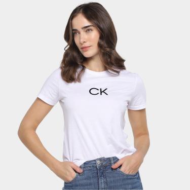 Imagem de Camiseta Calvin Klein Logo Flocado Manga Curta Feminina-Feminino