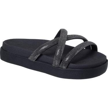 Imagem de Papete Birken Sandália de XX  Brilho Strass Chinelo Feminino Moda Tendência Blogueiras
