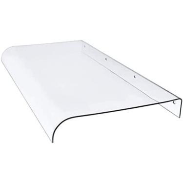 Imagem de Toldo invisível, silencioso/toldo solar para portas e janelas de varanda, placa de PC transparente de 3,5 mm, adequado para porta frontal/ar condicionado/varanda, 40x120cm/15x47in