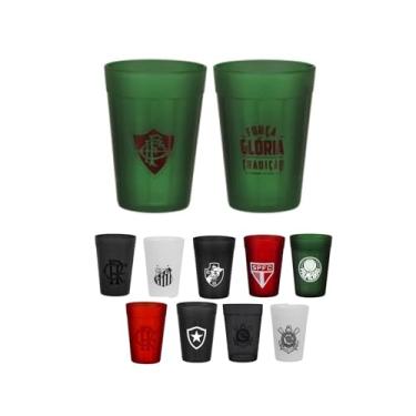 Imagem de Conjunto Com 2 Copos Americanos Personalizados Com Seu Times , 190 ML Vidro Resistente e Com Caixa Para Presente (Fluminense Verde)