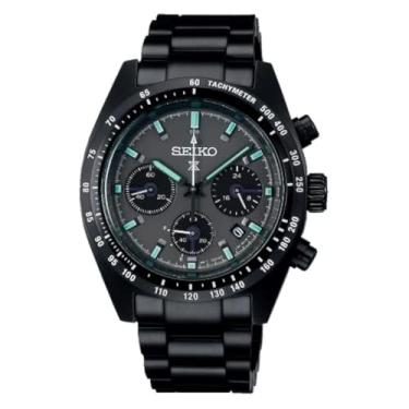 Imagem de Relógio masculino SEIKO Prospex Speedtimer cronógrafo mostrador preto SSC917