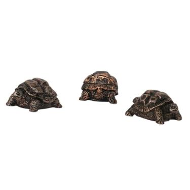 Imagem de WeiLaiKeQi 3x risers de vaso de plantas, vaso de pés, elevador, figura animal, estátua para plantas de interior, casa, pátio, escritório, plantadores ao ar livre, Tartaruga 6x3.8x2.8cm