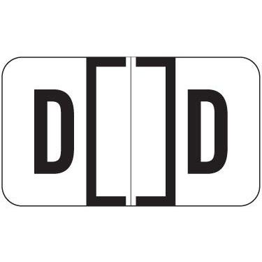 Imagem de Doctor Stuff - File Folder Labels, Alphabet Letter D, Ringbook Sheets, Jeter 5800 - JTAM Series Compatible Alpha Stickers, White, 15/16" x 1-5/8", 240 Labels