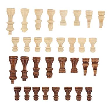 Imagem de Conjunto de Jogo de Tabuleiro de Xadrez 32 Peças, Peças de Estatueta de Jogo de Xadrez Mais Suaves Jogos de Tabuleiro para Reuniões Familiares Jogos de Festa Jogos de Brinquedo e Acessórios