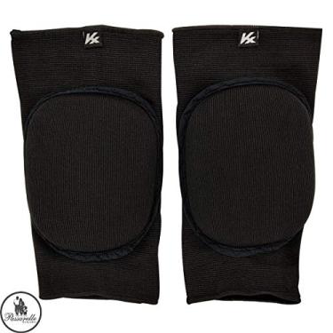 Imagem de Joelheira Para Futsal Kanxa Linha Elástica Segurança Esportes Têxtil Poliéster 1284 Preto